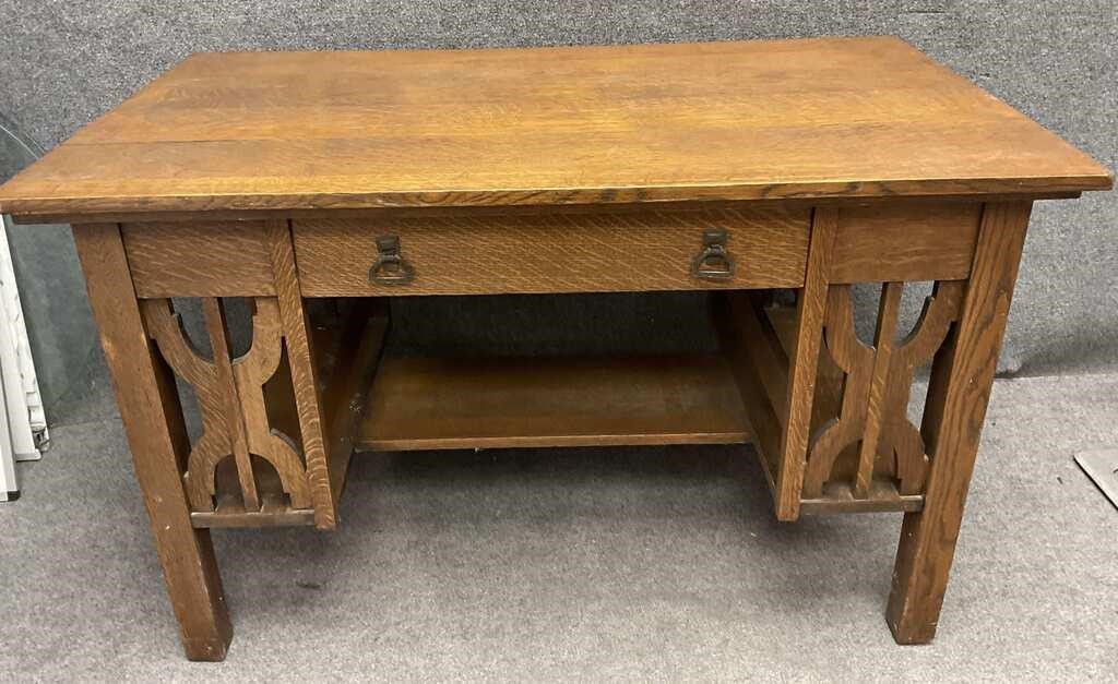 Antique MIssion Oak Library Table