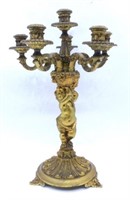 Figural Putti Bronze Candelabrum