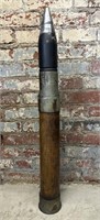 Vintage Metal and Wood Artillery Shell 33”