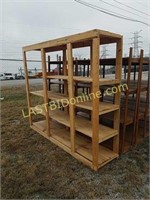 Heavy duty 5 tier wood shelf unit