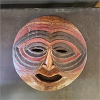 Hand Carved Wooden African Mask (round)