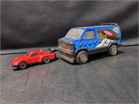 Tonka Rock van and red car