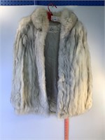 Elam Blue Fox Fur Coat Sz Medium