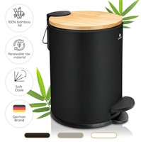 Exitoso 3L Black Garbage Can with Lid