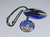 Vintage & Victorian Jewelry: Hand-painted, Pin
