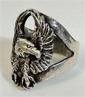 COOL VINTAGE STERLING SILVER EAGLE RING - OTTO