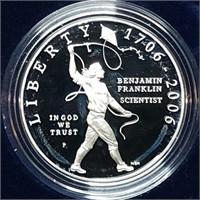 2006 Benjamin Franklin Proof Silver Dollar MIB