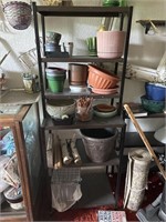 Shelving with pots