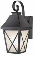 16.3 In. Midnight Black Outdoor Wall Lantern