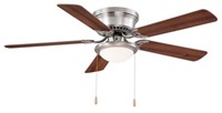 Hugger 52 In. Led Brushed Nickel Ceiling Fan