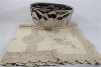 Embroidered & Crochet Hand Crafted Table Cloth