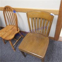 2 wood chairs