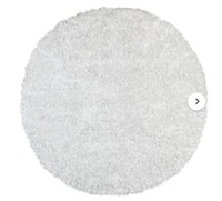 Baumann Handmade Shag White Area Rug Round 3'