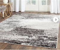 Costa Mesa Abstract Silver/Gray Area Rug (4' X 4')