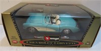 1957 Chevrolet Corvette Burago Die Cast w Box