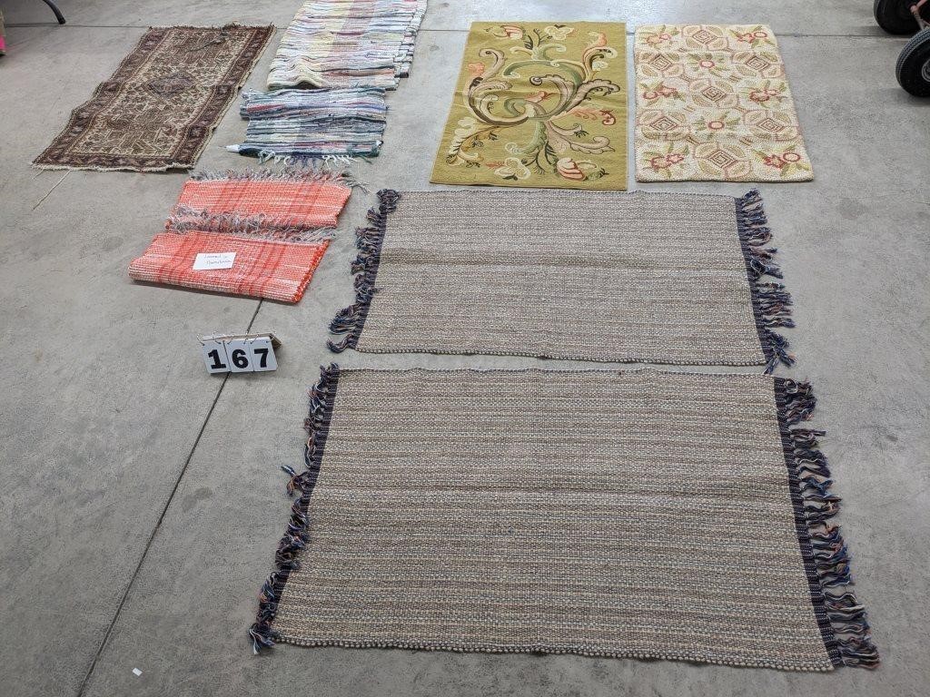 9 Assorted Hook & Other Rugs