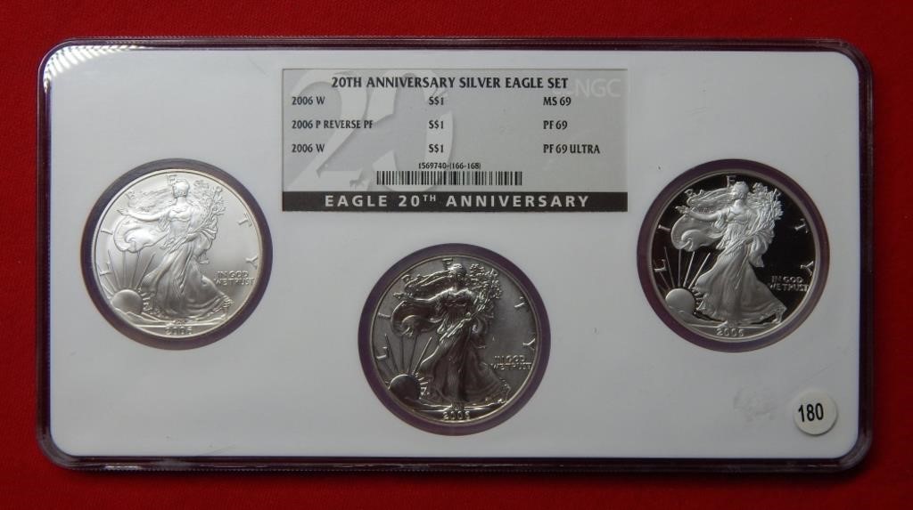 2006 American Silver Eagles 3PC NGC Set
