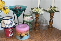 Misc. Candles, Candle Holders and Glass Jars