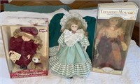 (3) Porcelain Dolls – Treasured Memories,