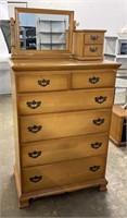 Maple Empire 6 Drawer Chest with Topper