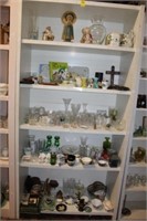 Assorted Carvings, Porcelains, Glassware