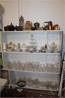 Assorted Porcelains, Glassware, Copperware, Large