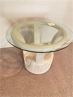 Glass top end table #119