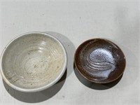 2 Small Pieces of Hand Crafted Pottery Bowls