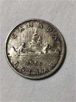1960 Canadian Silver Dollar Coin