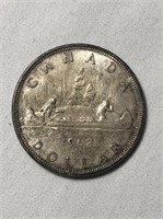 1962 Canadian Silver Dollar Coin