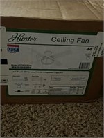 Hunter ceiling fan appears new we are not sure