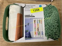 Room Essentials Shower Curtain Bath Bundle