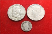 Lot of 3 90% Silver Coins