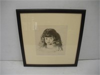 "Anne" Lithograph  1921  20x21 Inches