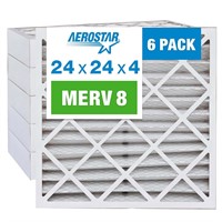 Aerostar 24x24x4 MERV 8 Air Filter  6 Pack