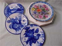 Floral Decorator Plate and Plates