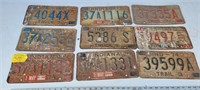 Group- 9 license plates , 1970's