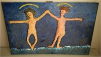 Adam & Eve Mixed Media by Jesse Lee Mitchell