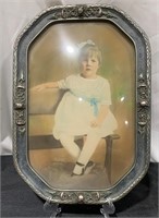Antique Victorian Picture Frame & Picture