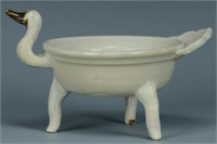 A TANG DYNASTY WHITE GLAZED TRIPOD INCENSE BURNER