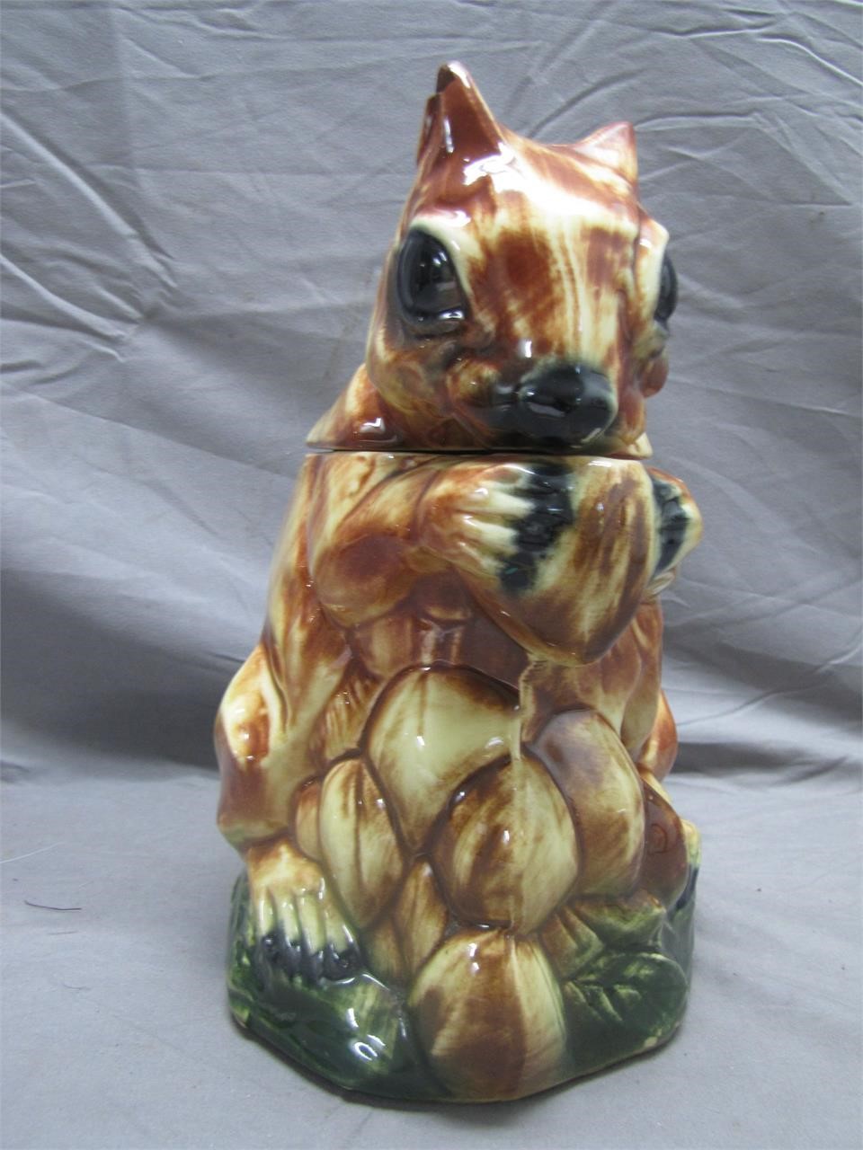 Vintage 1960's Squirrel Ceramic Cookie Jar