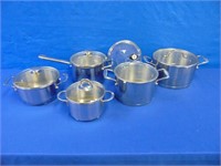 Stainless Steel Pots & Lids Kitchen Aid, Wolf Gang