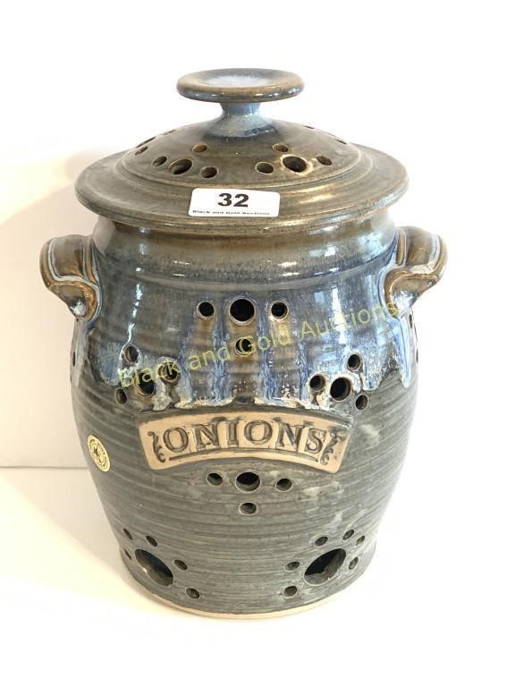 Handcrafted Pottery Onion Jar