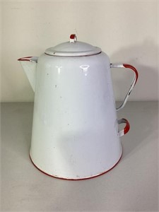 Large Enamelware Tea Kettle
