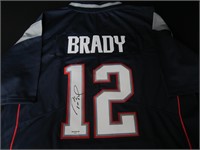 Tom Brady signed football jersey COA