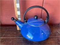 Le Creuset blue tea kettle