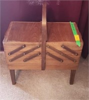 Vintage wooden Sewing Box