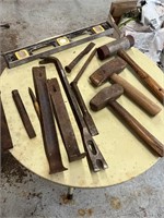 assorted demolition hand tools