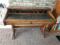 Vintage 2-drawer solid wood desk