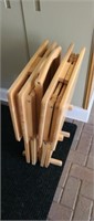 5 Piece Wood TV tray set